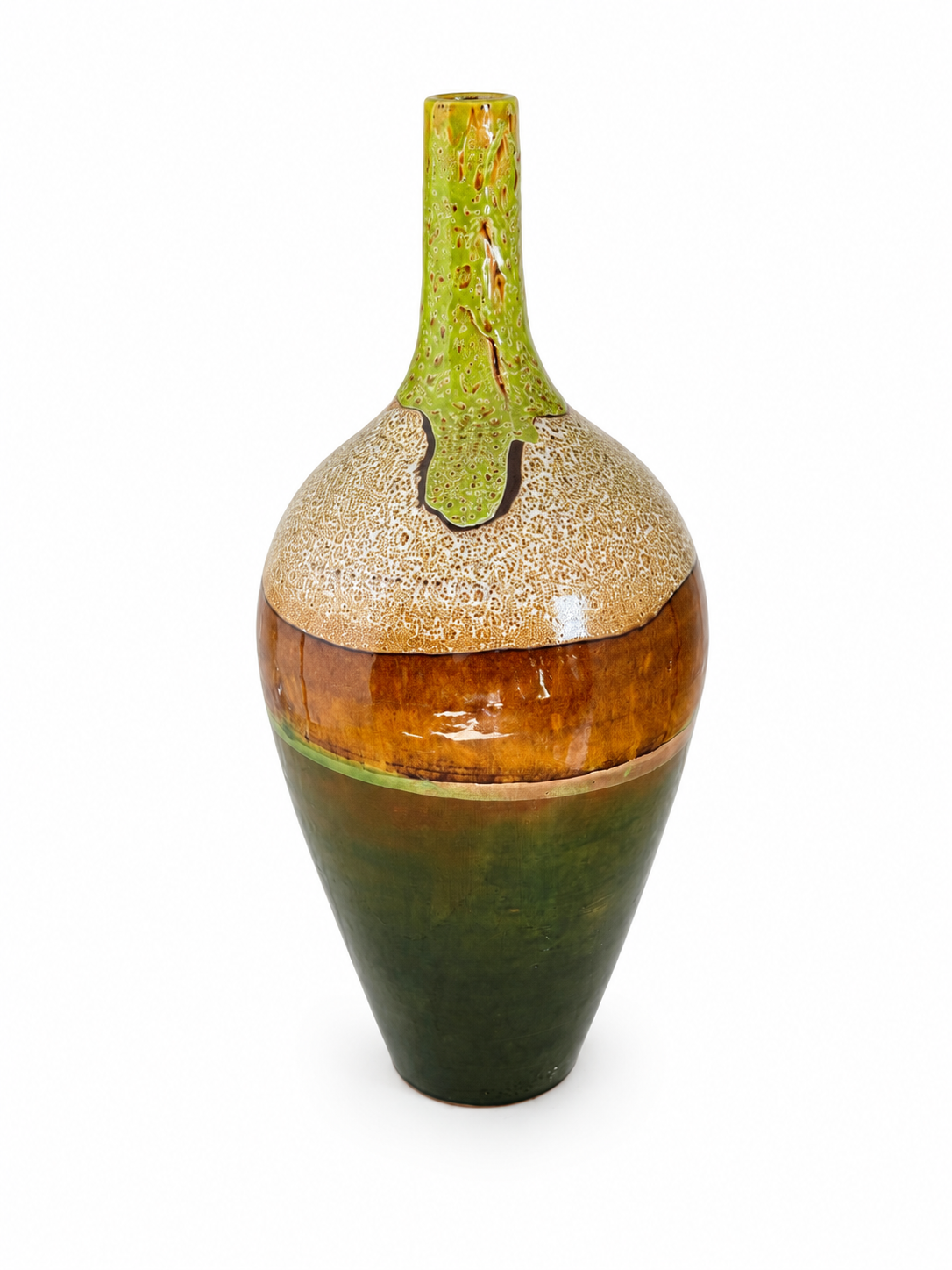 Bouteille gourde décorative en terre cuite faite main
