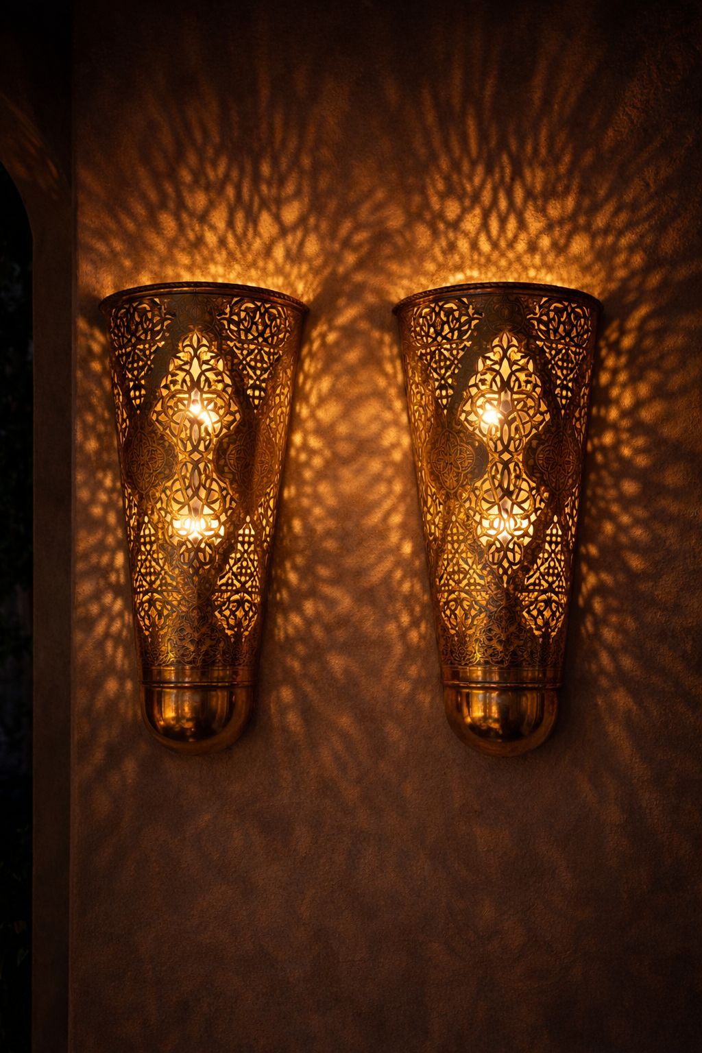 Applique murale conique en cuivre