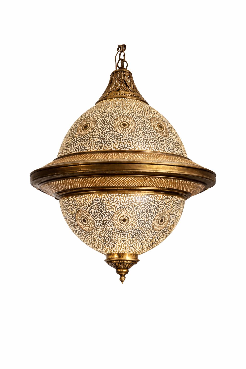 Lustre boule en cuivre