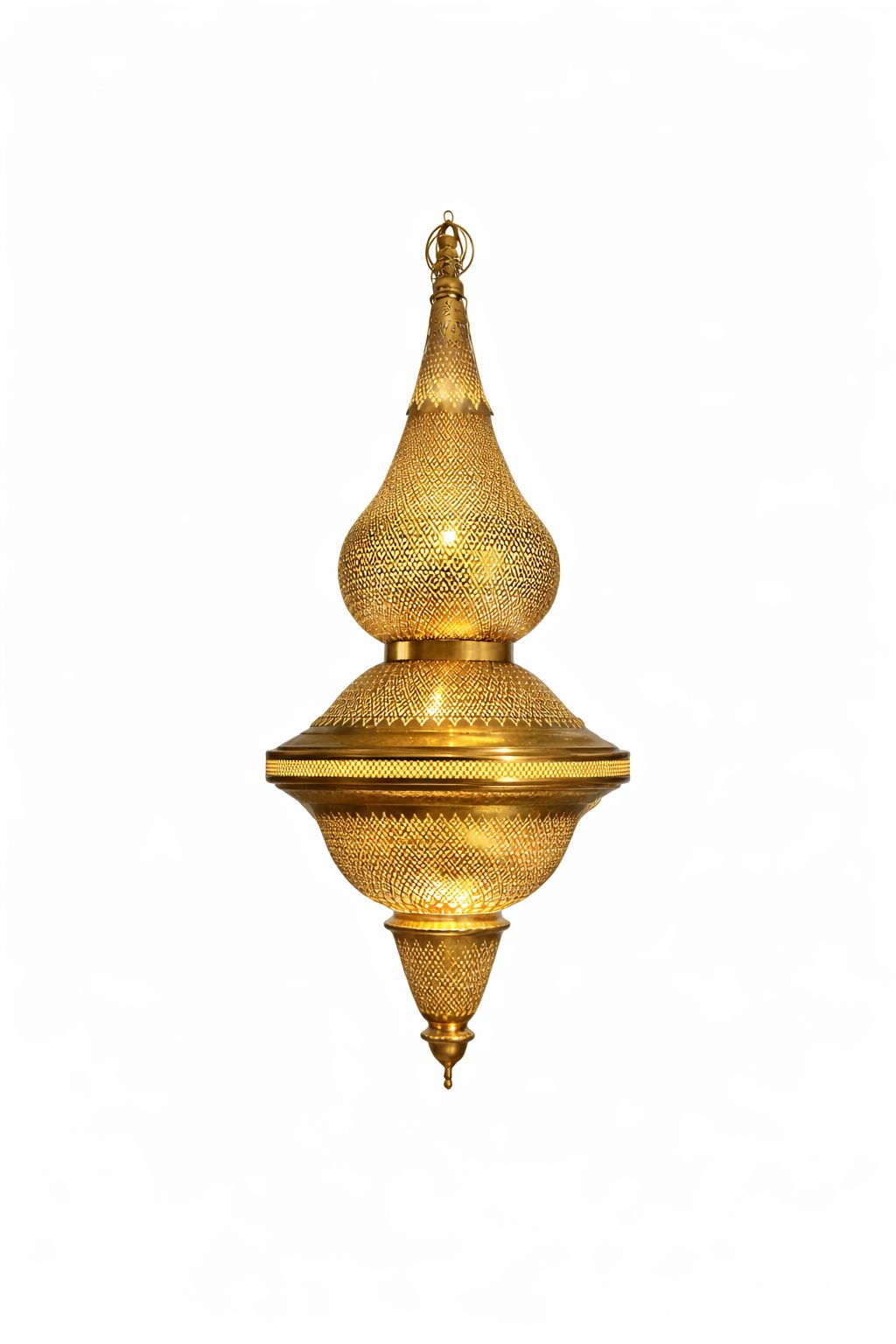 Lustre goutte en cuivre pour dôme