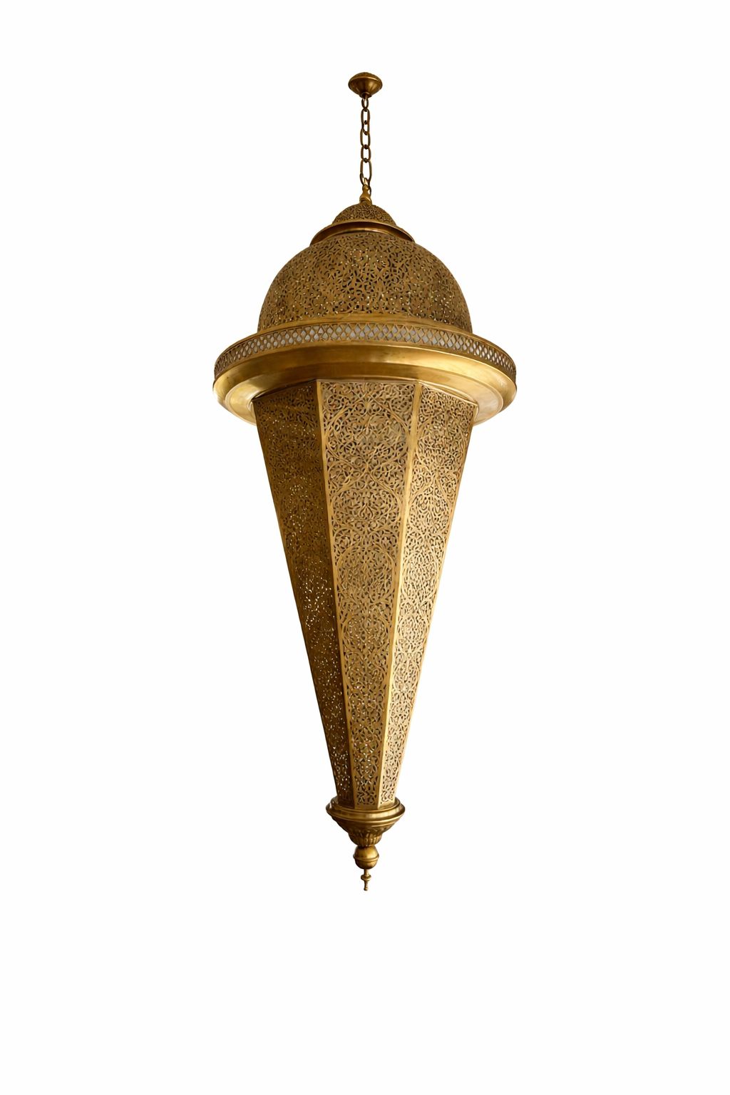 Lustre goutte inversée en cuivre