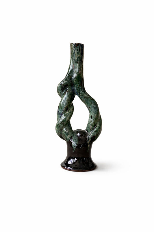 Handmade decorative terracotta bottle