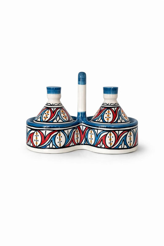 Mini Tajines pour épices traditionnel en terre cuite fait main