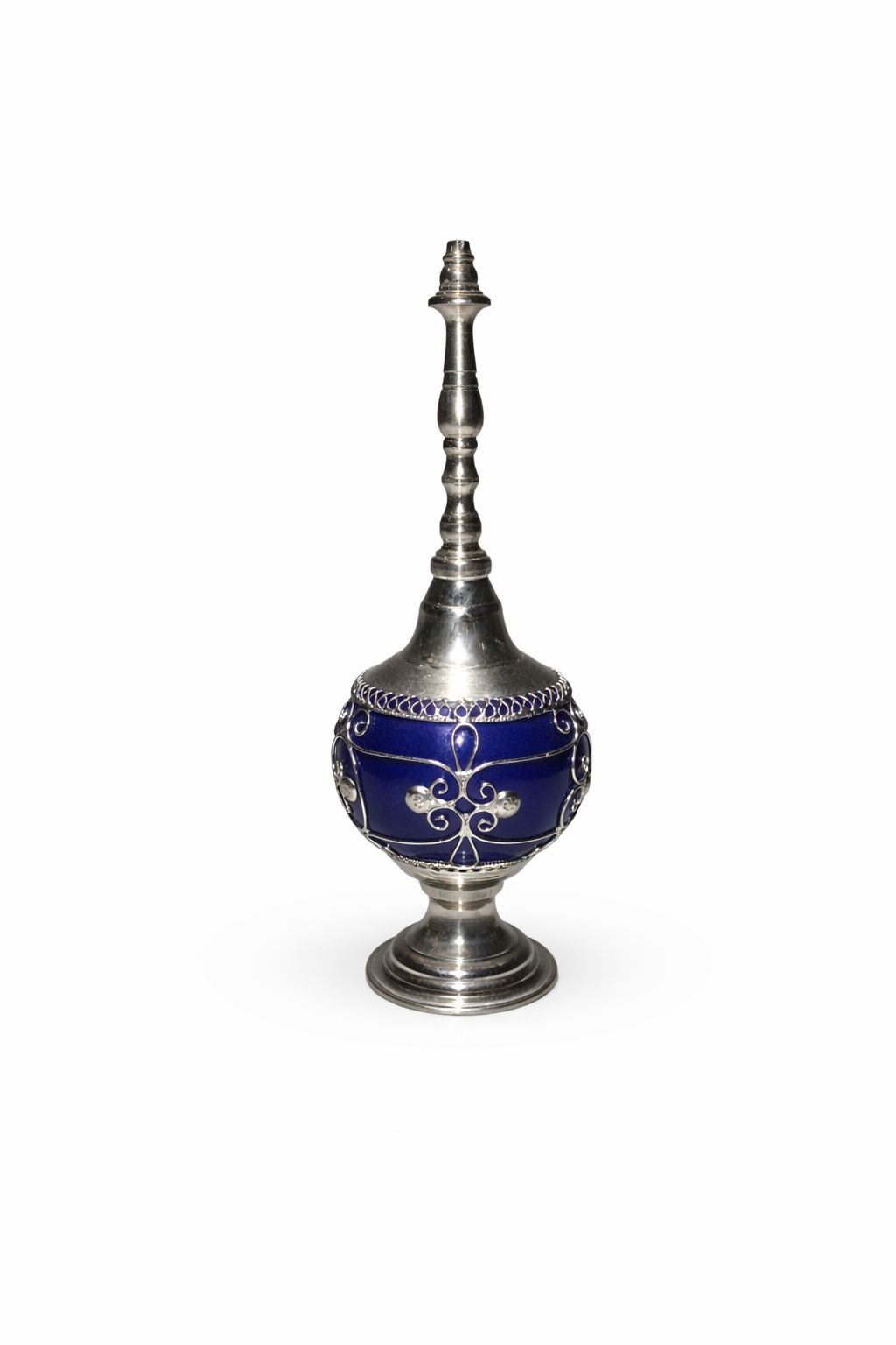 Flacon de parfum traditionnel en poterie avec fil métallique fait main