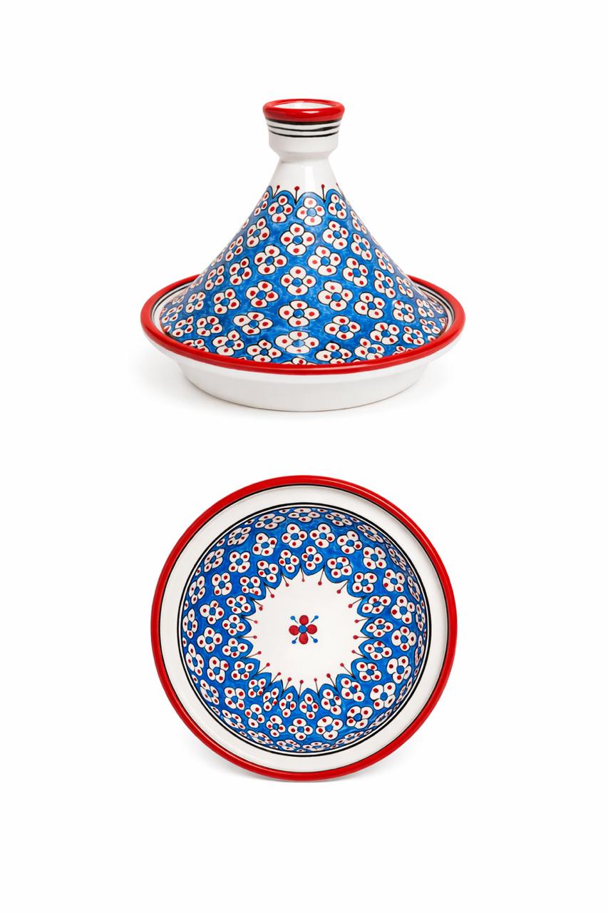 Tajine de cuisson traditionnel en terre cuite fait main