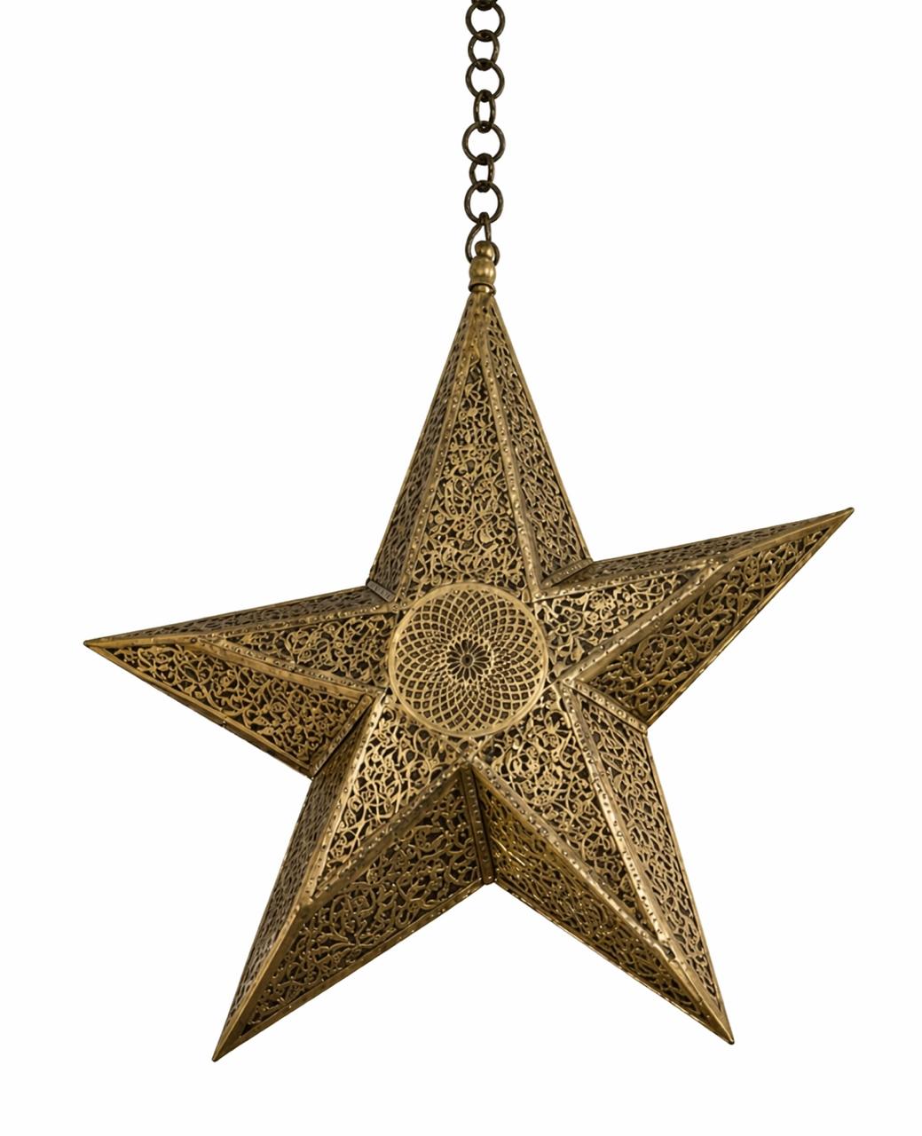 Suspension étoile en cuivre