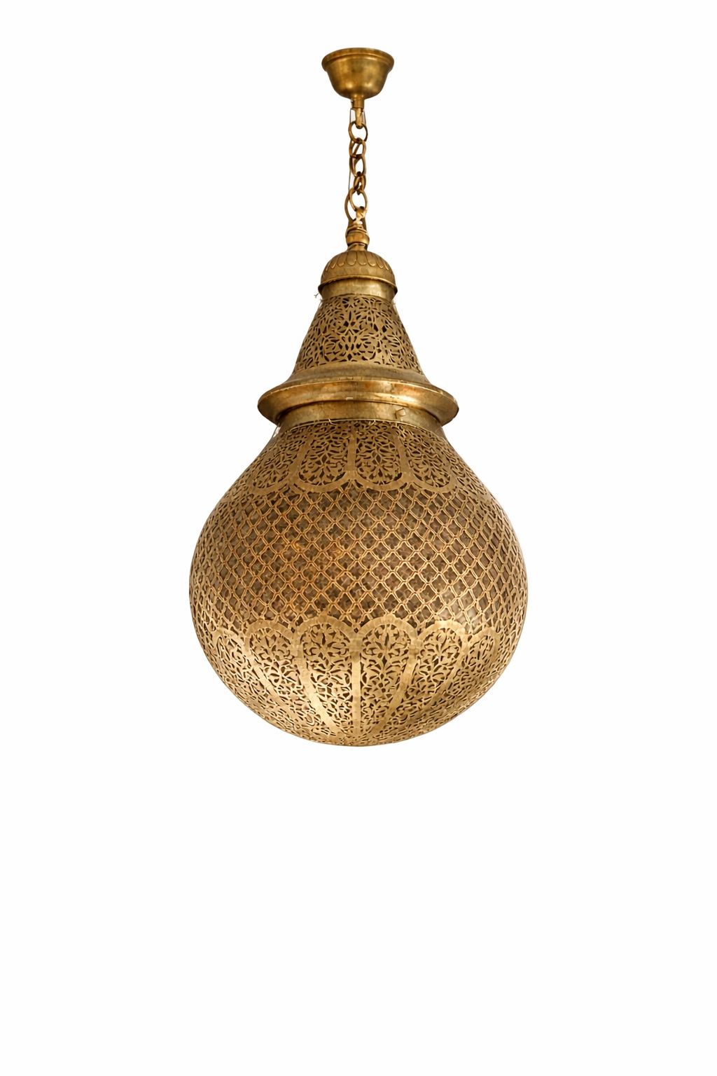 Suspension grande boule en cuivre